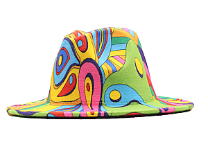 Graffiti Abstract Design Fedora Hat