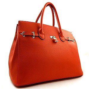 Padlock-Belted Celebrity Large Satchel Bag