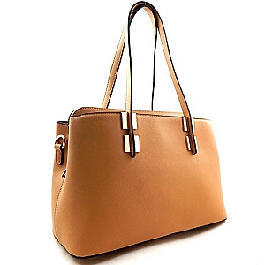 Quality Accented Triple Compartment Saffiano Bag
