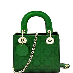 Quilt Effect Embossed Jelly Mini Bag Satchel  MH-7008Y