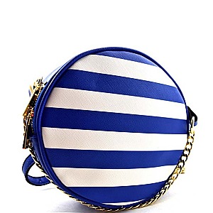 Dazzling Round Shape Stripe Print Pattern Messenger Bag