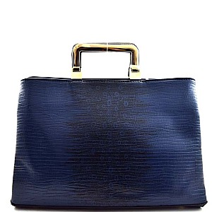 Classy Style Lizard Skin Print Satchel/Shoulder Bag