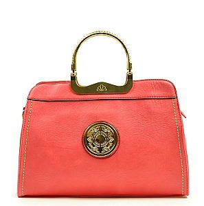 METAL HANDLE EMBLEM TOTE