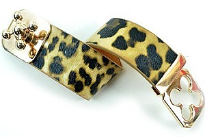 LEOPARD Print Wristband Snap Bracelet