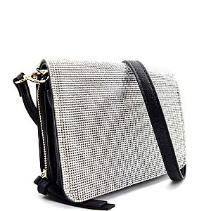 Foxy Rhinestone Decorated Messenger Bag