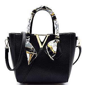 Scarf Wrap Handle Medium Size Satchel