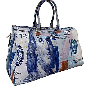 OVERSIZE  Hundred Dollar Bill Print Duffle Bag
