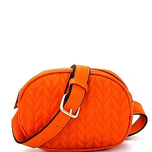 CTJY0014-LP Quilted Pattern Fashion Round Fanny Pack
