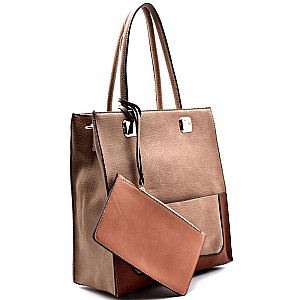 D0339-LP Tall 2 in 1 Tote with Leashed Pouch