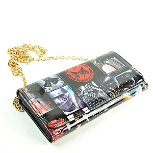 FASHION MAGAZINE PRINT SPIKE WALLET