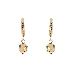 Fashionable Hammer Texture With 3d Ball Earrings SLE0709