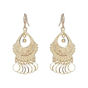 Fashionable Dangly Metal Fish Hook Er with Round SLE0924