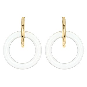 Trendy Lucite with Metal Post Earring SLE1387