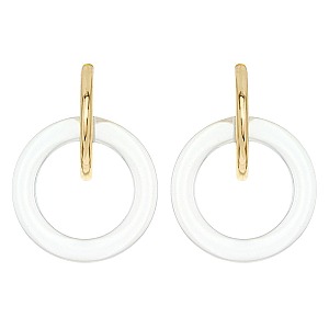 Trendy Lucite with Metal Post Earring SLE1387