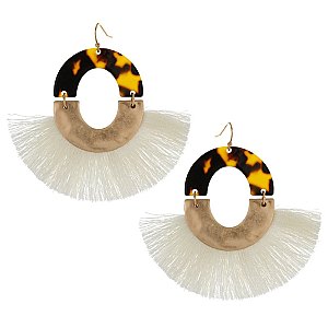Fashionable Oval Earring W/ Tassseles SLE1664