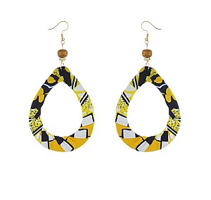 Trendy Teardrop Kente Pattern Hook Er SLE1793