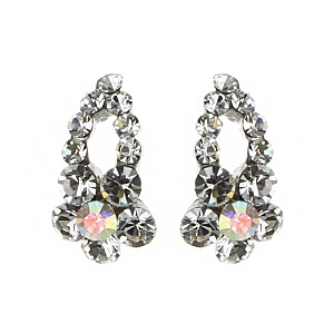 Trendy Small Stone Cluster Stud Earrings SLERK22