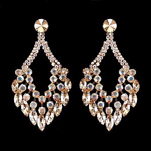 Glamour Rhinestone Drop Earrings SLERY8953