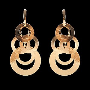 Fashionable Round Chandelier Metal Post Earrings SLEY8537