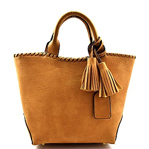 Stitched Medium Size Bucket Tote