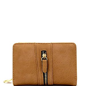 GS308-LP Zipper Accent Rear Compartment Medium Bi-fold Wallet