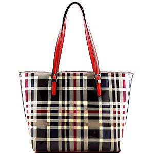 Patent Classic Print Shopper Tote
