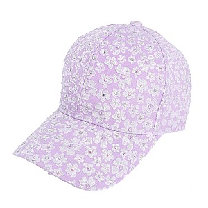 LACE FLORAL PATTERN CAP WITH CRYSTAL