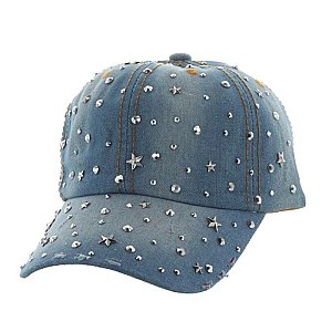 Star Metal Studded Fashion Denim Cap MEZ859LT