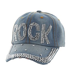 "ROCK" Rhinestone Cap MEZ886