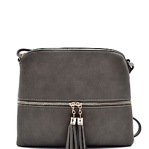 HY2038-LP Front Pocket Tassel Accent Cross Body