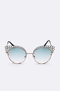 Pave Crystal Iconic Sunglasses LA14-MSG1183