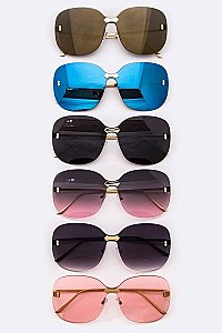 Pack of 12 Pieces Arrow Accent Iconic Oversize Sunglasses LA108-96202