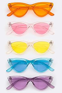 Pack of 12 pieces Color Cat Eye Sunglasses LA108-80858C