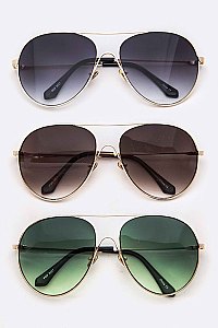 Pack of 12 Pieces Oversize Aviator Sunglasses LA113-POP8527