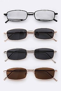 Pack of 12 Pieces Basic Color Skinny Sunglasses LA108-96152