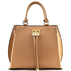 Quality String Accent Structured Modern Satchel