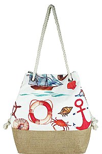 SEA LIFE PRINT 2-TONE TOTE BAG
