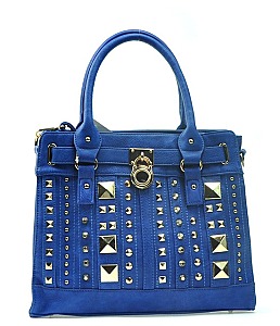 Gold Studded Padlock Tote