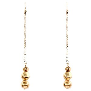 PE1365-LP  Metal Nugget Fish Hook Drop EARRING