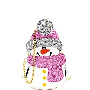 Glittery Snowman Theme Novelty Cross Body MH-PPC6410