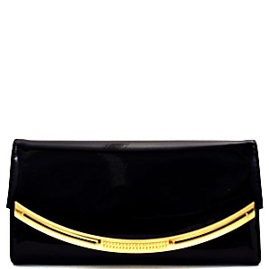 Accented Patent Trifold Wallet