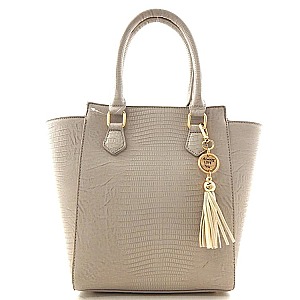 High Quality Lizard Print Tasseled Wing Satchel