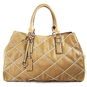 Quilted Tasseled & Stitched Tote