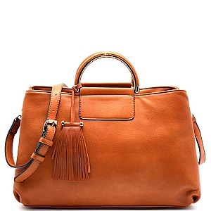 S0485-LP Metal Handle Dual Compartment Satchel