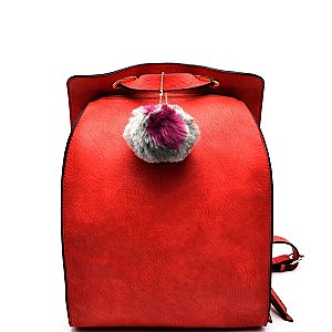 SG131-LP Pom Pom Accent Convertible Backpack
