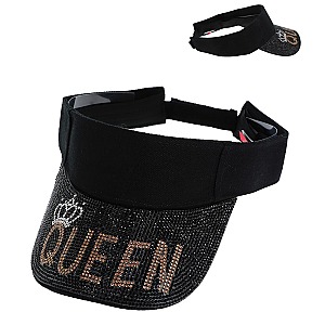 RHINESTONE FULLY COVERED BRIM  SUN VISOR