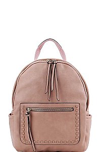 FASHIONABLE SMOOTH TEXTURED PU LEATHER MODERN BACKPACK JYUS-0012
