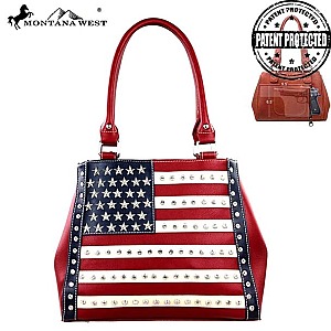 American Pride Crystal Studded Flag Style Tote
