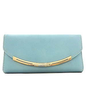 Accented Hardware Compartment Wallet