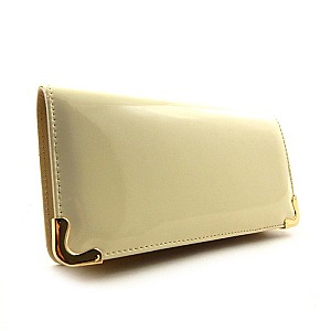 Patent Corner Accented Wallet